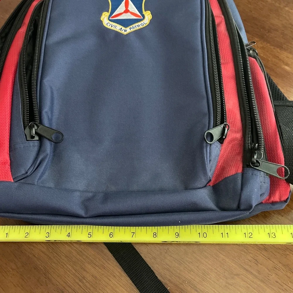 Civil Air Patrol Backpack Navy Blue Red Embroidered Patch Tactical Cadet Bag
